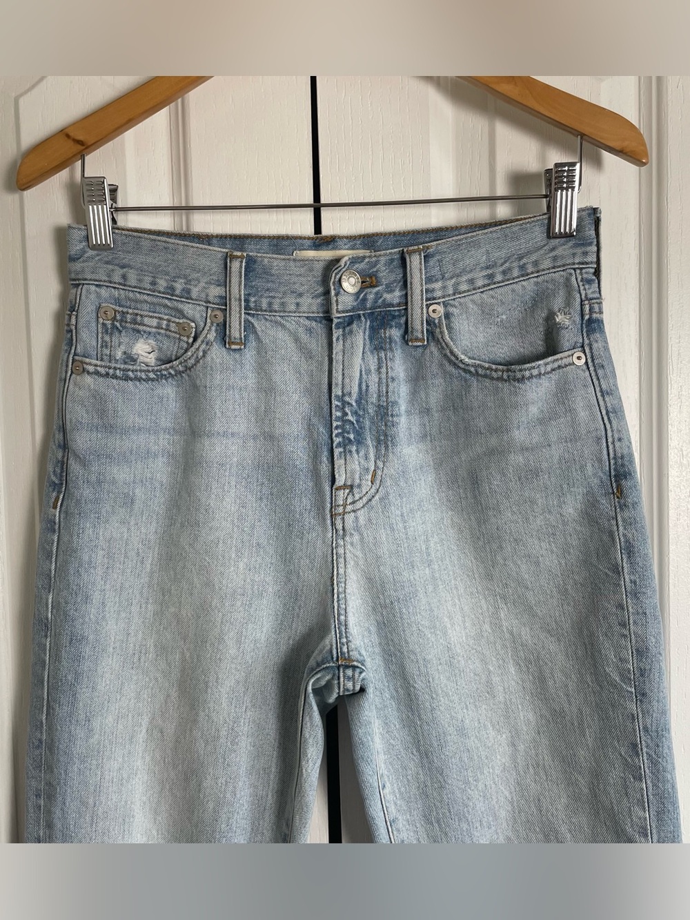 Madewell The Perfect Vintage Jeans Women’s 26 Blue Light Wash Distressed Casual - Picture 2 of 16
